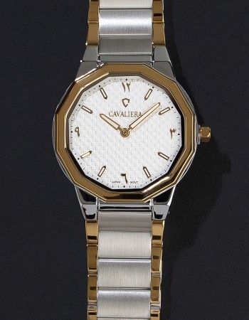 ساعة اليد للرجال ذهبي فضي كافاليرا CL39GS