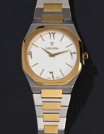 ساعة اليد للرجال ذهبي ابيض كافاليرا CL48GW	