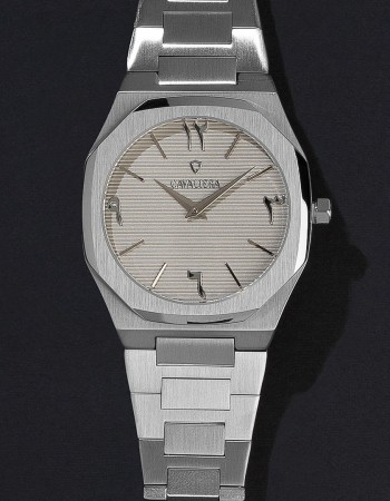 ساعة اليد للرجال فضي ابيض كافاليرا CL48SY	