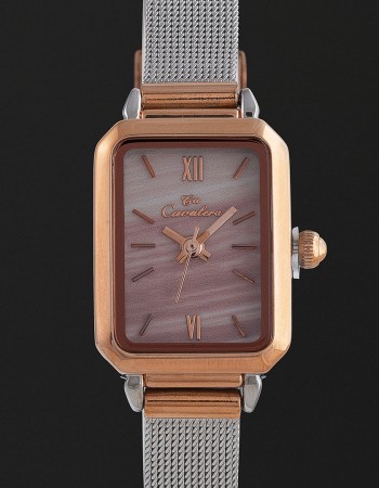 ساعة نسائية ستيل بمينا روز قولد كافاليرا CL02SR