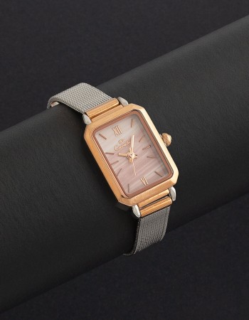 ساعة نسائية ستيل بمينا روز قولد كافاليرا CL02SR