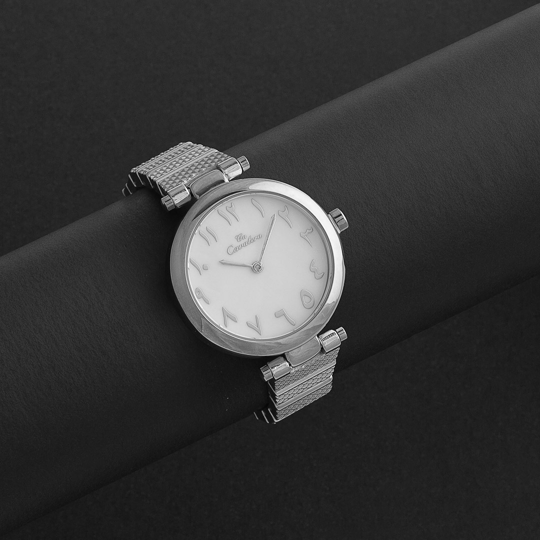 ساعة كافاليرا النسائية بمينا ابيض CL03SW - CAVALERA