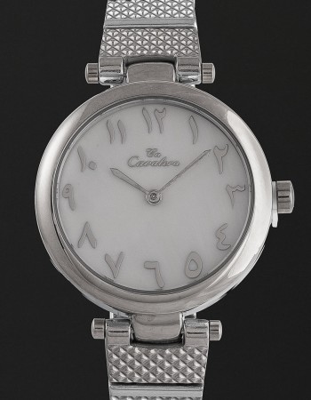 ساعة كافاليرا النسائية بمينا ابيض CL03SW