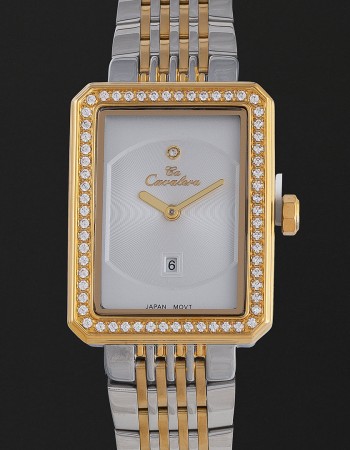 ساعة نسائية ستيل بمينا ابيض كافاليرا CL09SG