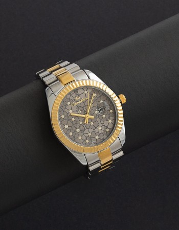 ساعة يد نسائية ستيل بلون فضي وذهبي CL13SB