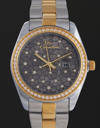 ساعة نسائية ستيل بمينا اسود كافاليرا CL14SB