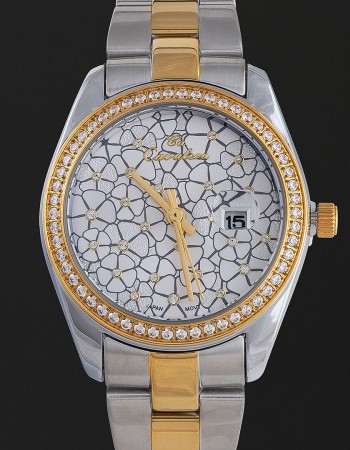 ساعة نسائية ستيل بمينا ابيض كافاليرا CL14SR