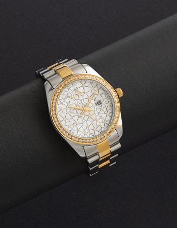 ساعة نسائية ستيل بمينا ابيض كافاليرا CL14SR