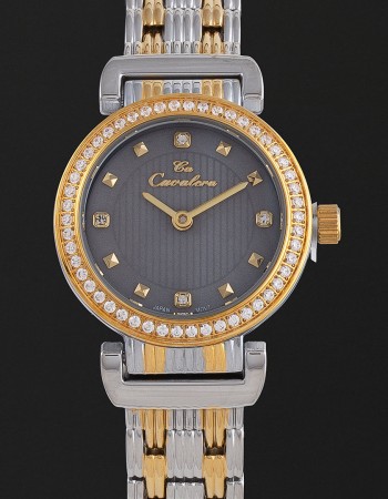 ساعة كافاليرا النسائية بمينا رمادي CL22SB