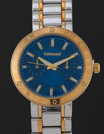 ساعة رجالية ستيل ومينا ازرق كاروسيل CA431GU