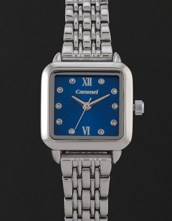 ساعة كاروسيل نسائية مينا ازرق CA401SU