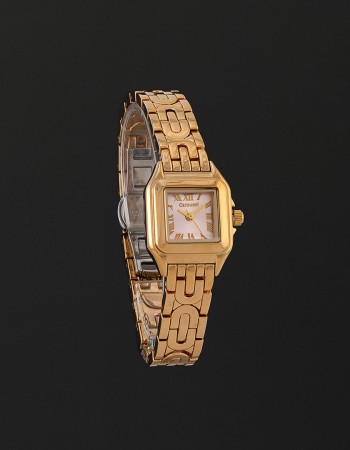 ساعة يد نسائية مينا ابيض كاروسيل CA414GW