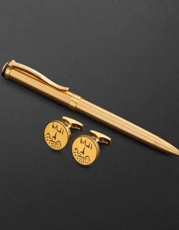 طقم قلم وكبك ذهبي ماركة الدهنج D2127GG طقم قلم وكبك ذهبي ماركة الدهنج D2127GG