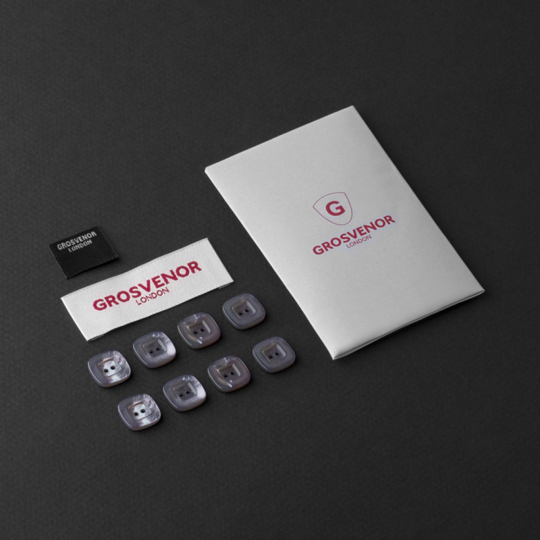 قماش شتوي رجالي صوف رصاصي جروفنر 17384 - GROSVENOR