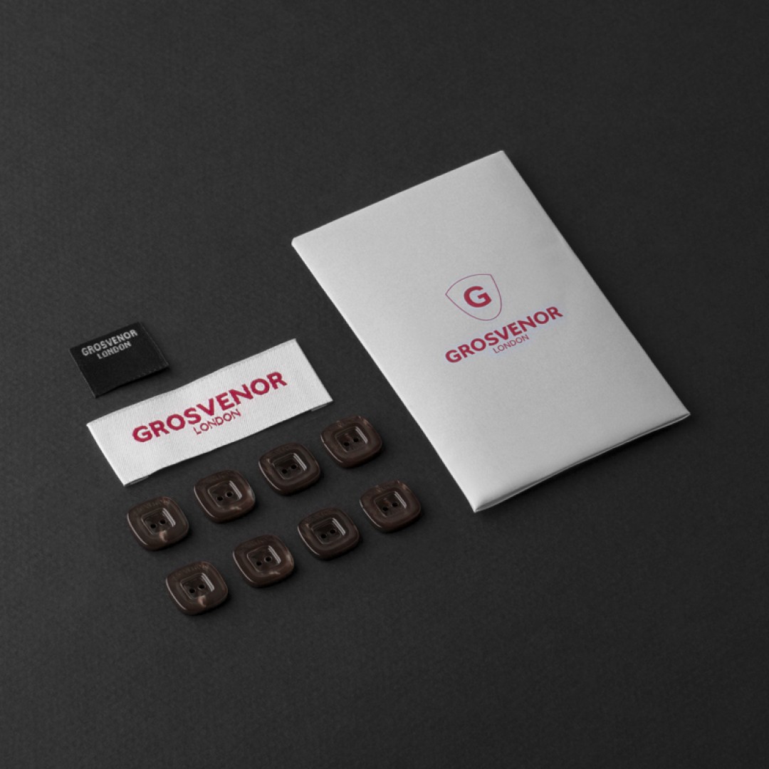 قماش شتوي رجالي صوف بني جروفنر 18421 - GROSVENOR