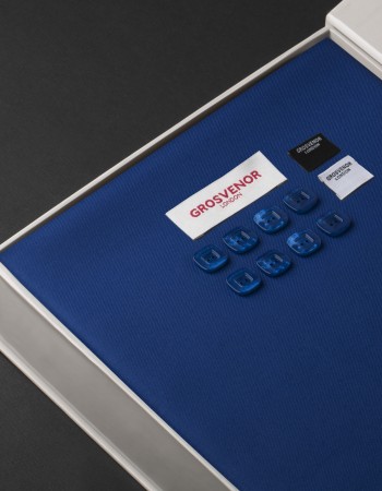 قماش شتوي رجالي صوف أزرق غامق جروفنر 25089