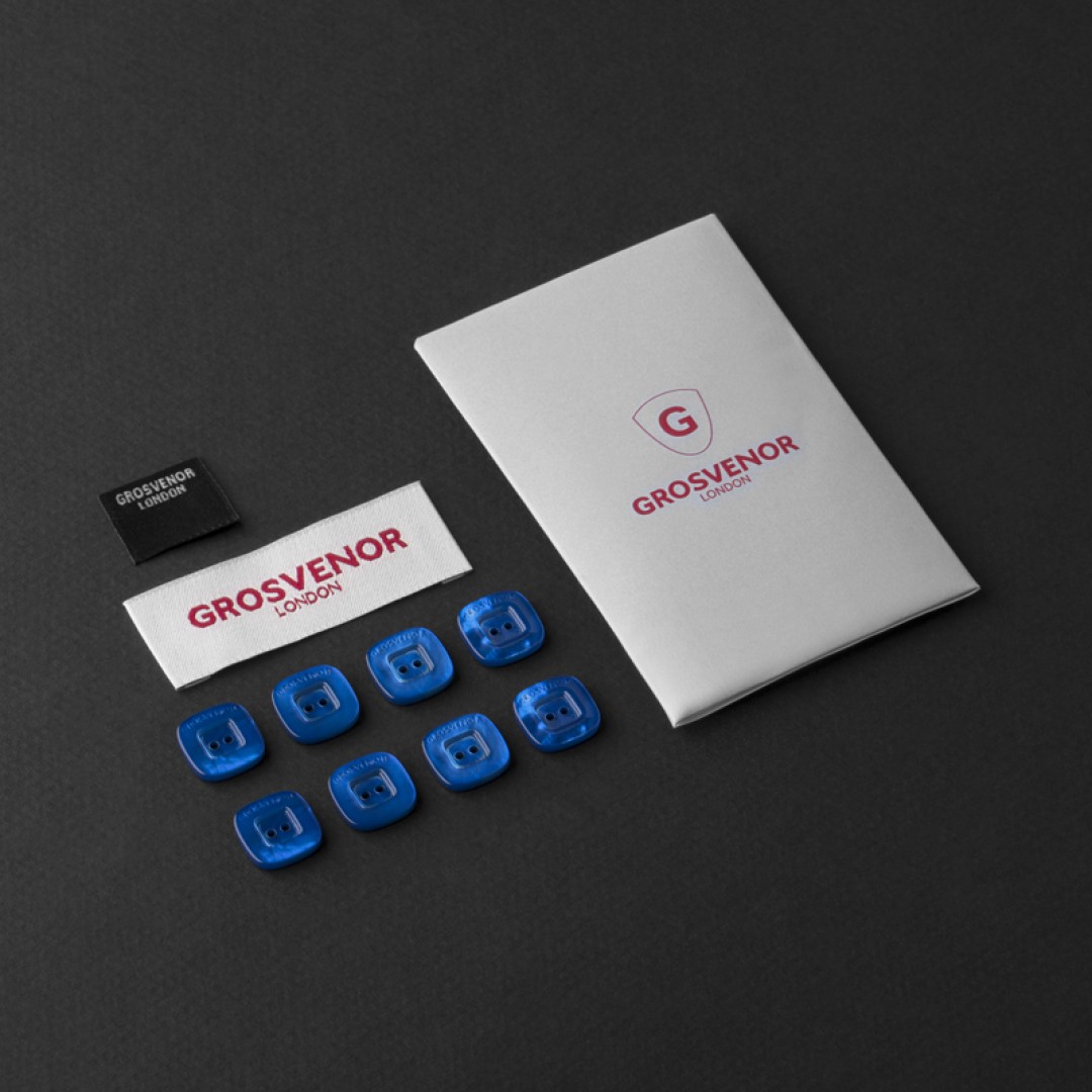 قماش شتوي رجالي صوف أزرق غامق جروفنر 25089 - GROSVENOR