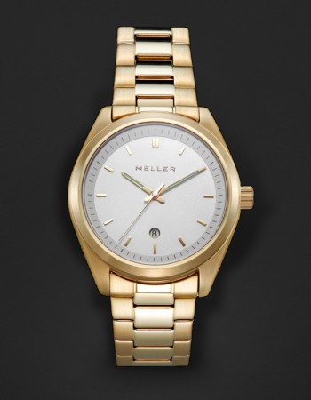 ساعة نسائيه ميلر ذهبي ومينا أبيض W9OB-3.3GOLD