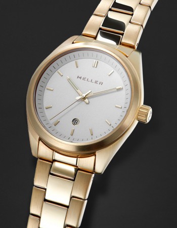 ساعة نسائيه ميلر ذهبي ومينا أبيض W9OB-3.3GOLD