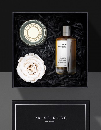 هدية عطر مانسيرا روزيز فانيلا مع وردة وشمعة هدية عطر مانسيرا روزيز فانيلا مع وردة وشمعة