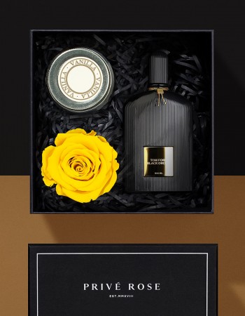 هدية وردة وشمعة مع عطر توم فورد بلاك أوركيد هدية وردة وشمعة مع عطر توم فورد بلاك أوركيد