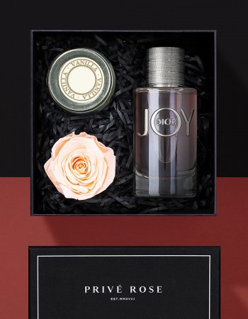هدية عطر كريستيان ديور جوي مع وردة وشمعة هدية عطر كريستيان ديور جوي مع وردة وشمعة