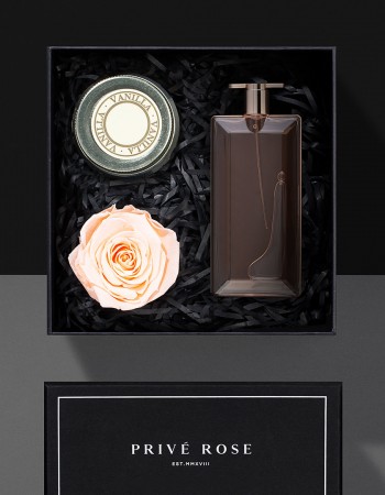 هدية عطر لانكوم ايدول لي بارفيوم مع وردة وشمعة هدية عطر لانكوم ايدول لي بارفيوم مع وردة وشمعة
