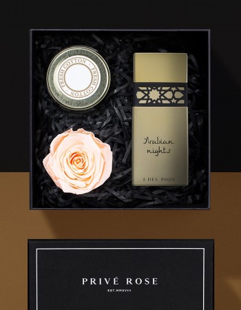 هدية عطر جيسوس ديل بوزو أريبيان نايتس برايفت كولكشن مع وردة وشمعة هدية عطر جيسوس ديل بوزو أريبيان نايتس برايفت كولكشن مع وردة وشمعة