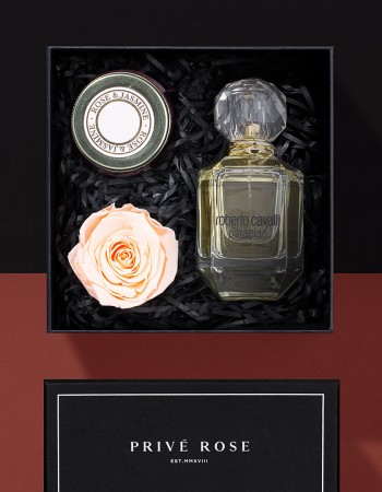 هدية وردة وشمعة مع عطر روبرتو كافالي باراديسو هدية وردة وشمعة مع عطر روبرتو كافالي باراديسو