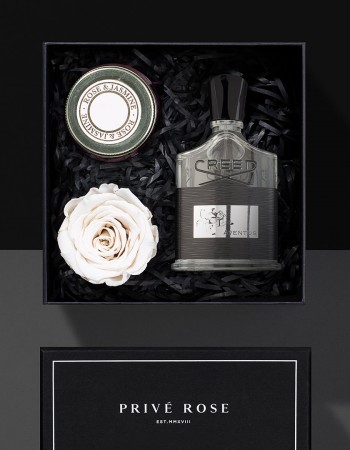 هدية عطر كريد افينتوس مع وردة وشمعة هدية عطر كريد افينتوس مع وردة وشمعة