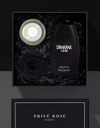 هدية وردة وشمعة مع عطر جاي لاروش دراكار نوار هدية وردة وشمعة مع عطر جاي لاروش دراكار نوار