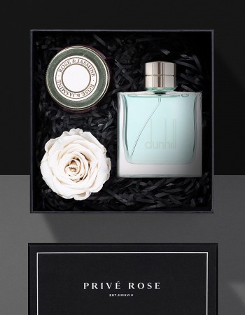 هدية وردة وشمعة مع عطر دنهل فريش هدية وردة وشمعة مع عطر دنهل فريش