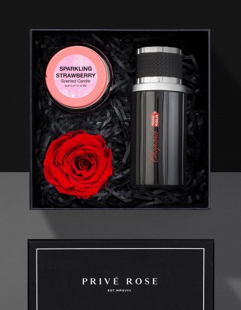 هدية وردة وشمعة مع عطر شوبارد 1000 ميجليا هدية وردة وشمعة مع عطر شوبارد 1000 ميجليا
