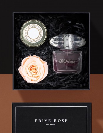 هدية وردة وشمعة مع عطر فرزاتشي برايت كريستال هدية وردة وشمعة مع عطر فرزاتشي برايت كريستال