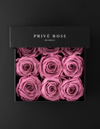 بوكس ورد طبيعي دائم وردي بريفي روز PR9-VIO2 بوكس ورد طبيعي دائم وردي بريفي روز PR9-VIO2