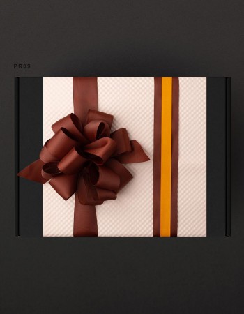 تغليف هدايا شريطة بني مع فيونكة PR09 تغليف هدايا شريطة بني مع فيونكة PR09
