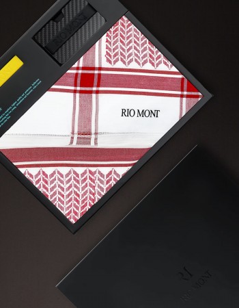 شماغ ريومونتت احمر الجديد 2023 + محفظة بحزام أحمر شماغ ريومونتت احمر الجديد 2023 + محفظة بحزام أحمر