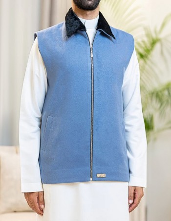 سديري جوخ رجالي ازرق فاتح H02