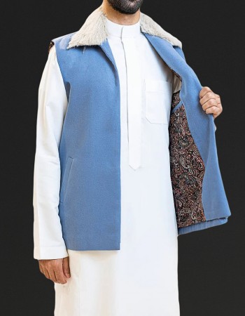 سديري رجالي ازرق فاتح H03