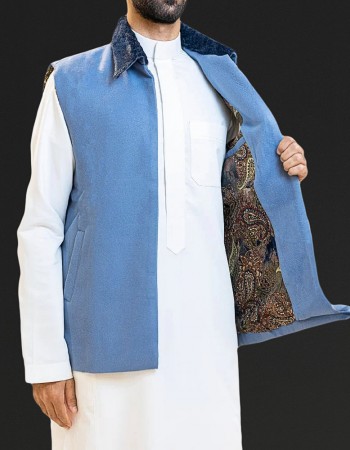 سديري رجالي ازرق فاتح H08