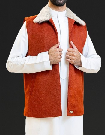 سديري جوخ رجالي برتقالي H12