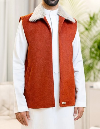 سديري جوخ رجالي برتقالي H12