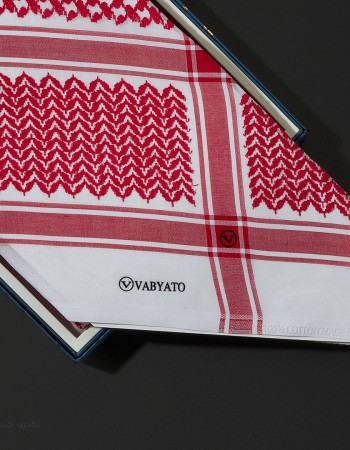 شماغ فابياتو احمر غامق انجليزي 2023 شماغ فابياتو احمر غامق انجليزي 2023