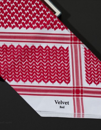 شماغ فيلفيت احمر غامق انجليزي 2024 شماغ فيلفيت احمر غامق انجليزي 2024