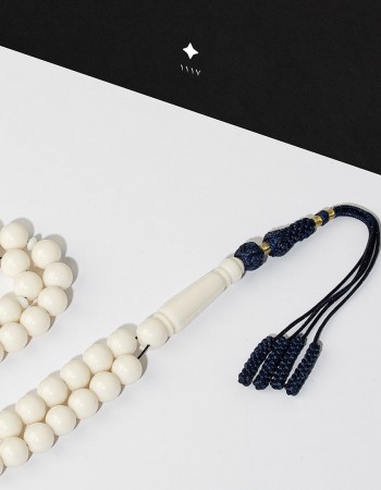 سبحة فخمة حجر بكلايت كريمي مع شكة تفصال 3K19 سبحة فخمة حجر بكلايت كريمي مع شكة تفصال 3K19