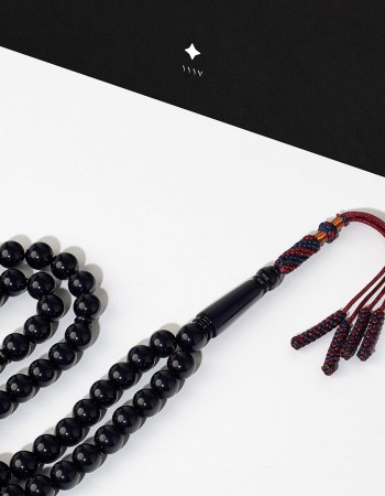 سبحة فخمة حجر بكلايت كحلي مع شكة تفصال 3K31 سبحة فخمة حجر بكلايت كحلي مع شكة تفصال 3K31